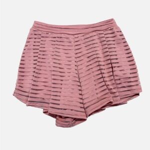 Lucy in the Sky pink sheer striped pull on shorts M lightweight flowy